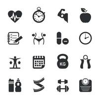 Sammlung von Symbole auf ein medizinisch Thema. ein Vektor Illustration
