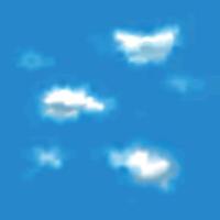 de blå himmel och moln på Det. en vektor illustration