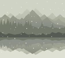 Schnee im das Wald. Vektor Illustration
