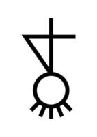 de hängd man tarot symbol, över hela världen gammal svart tatuering tecken, mystisk geometrisk logotyp ikon vektor illustration isolerat på vit bakgrund