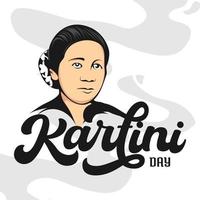 kartini dag firande vektor illustration