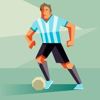 Argentina Fotbollsspelare Vektorillustration vektor