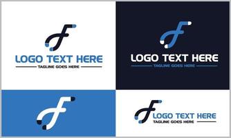 f abstrakt Alphabet Brief Logo Design einstellen vektor