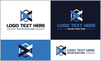x abstrakt alfabet brev logotyp design uppsättning vektor