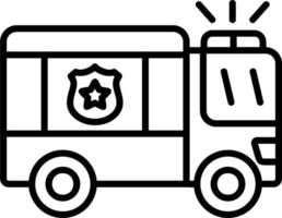 Polizeiwagen-Vektorsymbol vektor