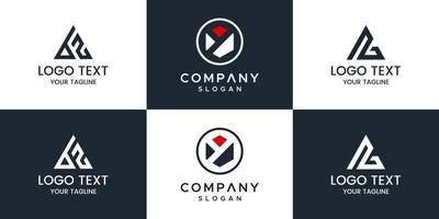 monogram uppsättning logotyp formgivningsmall. vektor