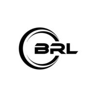 brl brev logotyp design i illustration. vektor logotyp, kalligrafi mönster för logotyp, affisch, inbjudan, etc.