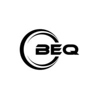 beq Brief Logo Design im Illustration. Vektor Logo, Kalligraphie Designs zum Logo, Poster, Einladung, usw.