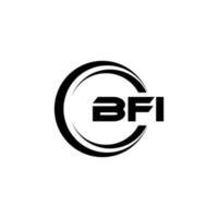 bfi brev logotyp design i illustration. vektor logotyp, kalligrafi mönster för logotyp, affisch, inbjudan, etc.