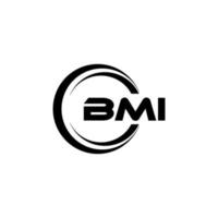 bmi brev logotyp design i illustration. vektor logotyp, kalligrafi mönster för logotyp, affisch, inbjudan, etc.