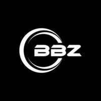 bbz brev logotyp design i illustration. vektor logotyp, kalligrafi mönster för logotyp, affisch, inbjudan, etc.