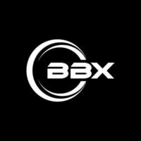 bbx brev logotyp design i illustration. vektor logotyp, kalligrafi mönster för logotyp, affisch, inbjudan, etc.