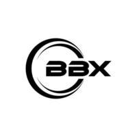bbx brev logotyp design i illustration. vektor logotyp, kalligrafi mönster för logotyp, affisch, inbjudan, etc.