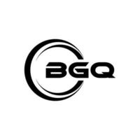 bgq brev logotyp design i illustration. vektor logotyp, kalligrafi mönster för logotyp, affisch, inbjudan, etc.