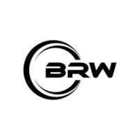 brw brev logotyp design i illustration. vektor logotyp, kalligrafi mönster för logotyp, affisch, inbjudan, etc.