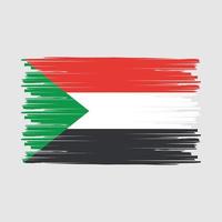Sudan Flagge Pinsel vektor