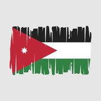 Jordan Flagge Vektor Illustration