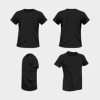 skisse svart t-shirt falsk upp vektor