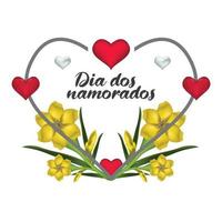 dia DOS namorados Karte vektor