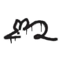 Graffiti Maus mit schwarz sprühen malen. Vektor Illustration.