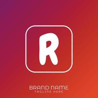 Brief r Initiale Logo Vorlage, Alphabet mit Gradient Hintergrund vektor