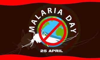 värld malaria dag. mall för bakgrund, baner, kort, affisch. vektor illustration.