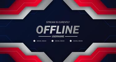 modern bakgrunds skärmsläckare offline stream gaming futures teknik bakgrund med röd färg geometrisk vektor