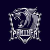 Pantherkopf-Logo-Design-Vektorillustration vektor