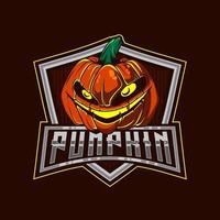 pumpa e-sport logotyp. pumpa huvud maskot logotyp design vektor illustration mall