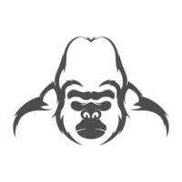 gorilla logotyp ikon design vektor