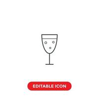 vin redigerbar stroke ikon vektor