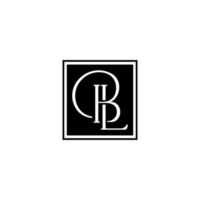 första brev logotyp b och jag, bl lb monogram logotyp ikon på vit bakgrund vektor