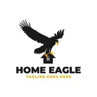 Adler Vogel Haus Vektor Illustration Logo