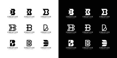 huvudstad brev b. modern uppsättning för monogram, logotyp, emblem, första. vektor