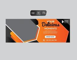 Restaurant Food Web Banner Business-Vorlage vektor