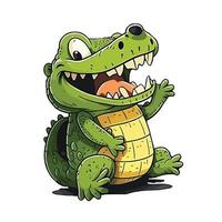 süß Alligator Karikatur Stil vektor