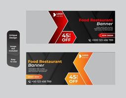 Food-Banner-Design für Restaurant-Set vektor