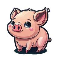 süß Schwein Karikatur Stil vektor