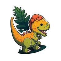 süß Dinosaurier Karikatur Stil vektor