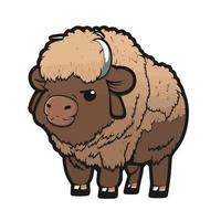 süß Bison Karikatur Stil vektor