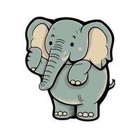 süß Elefant Karikatur Stil vektor