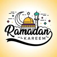 Ramadan kareem Englisch Typografie Dekoration Illustration vektor