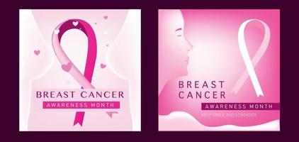 Kampagne zur Aufklärung über Brustkrebs im Monat vektor