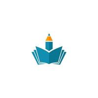 logotyp för bok och utbildning företag vektor
