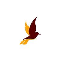 fågel logotyp design. färgad flygande fågel logotyp. vektor