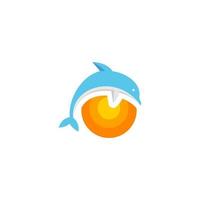 Delfin Symbol Logo. Delfin Fisch Logo. vektor