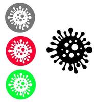 Bakterien Vektor Symbol. Mikroorganismus Krankheit verursachen Illustration Symbol. Zelle Krebs unterzeichnen. Virus Logo.