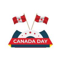 Lycklig kanada dag 1: a av juli kort vektor