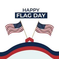 glücklich 4 .. von Juli USA Unabhängigkeit Tag Gruß Karte mit winken amerikanisch National Flagge und Hand Beschriftung Text Design. Vektor Illustration