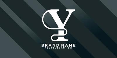 varumärke namn logotyp design med brev y kreativ begrepp vektor